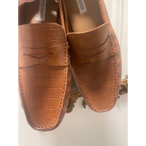 Steve Madden Men\'s Tan Leather Penny Loafers main image 9